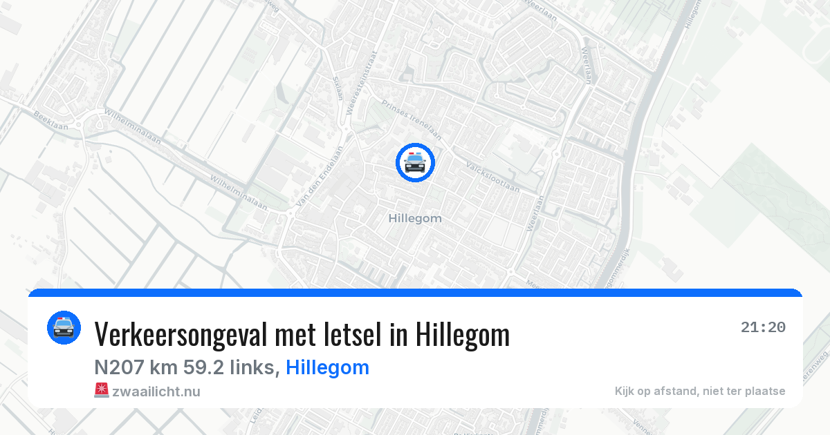 Verkeersongeval met letsel in Hillegom — 23 jul 2026