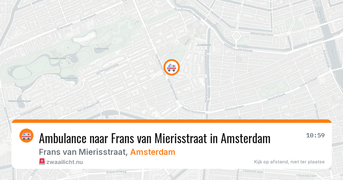 Ambulance naar Frans van Mierisstraat in Amsterdam — 17 jul 2026
