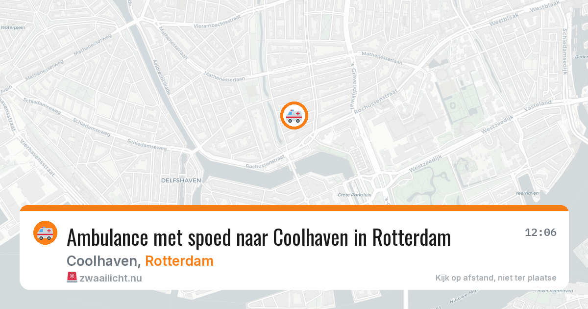 Ambulance met spoed naar Coolhaven in Rotterdam — 10 jul 2026