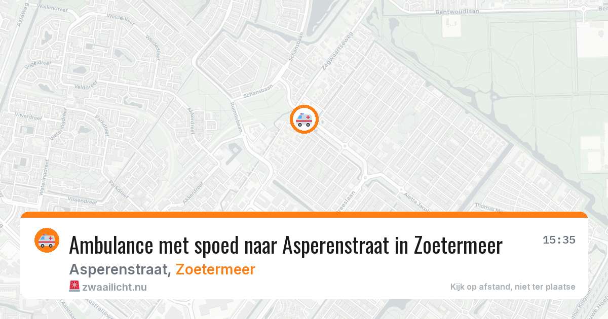 Ambulance met spoed naar Asperenstraat in Zoetermeer — 22 jul 2026