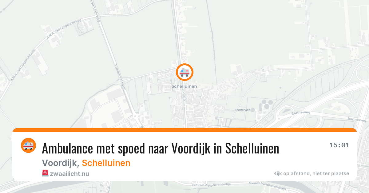 Ambulance met spoed naar Voordijk in Schelluinen — 15 jul 2026