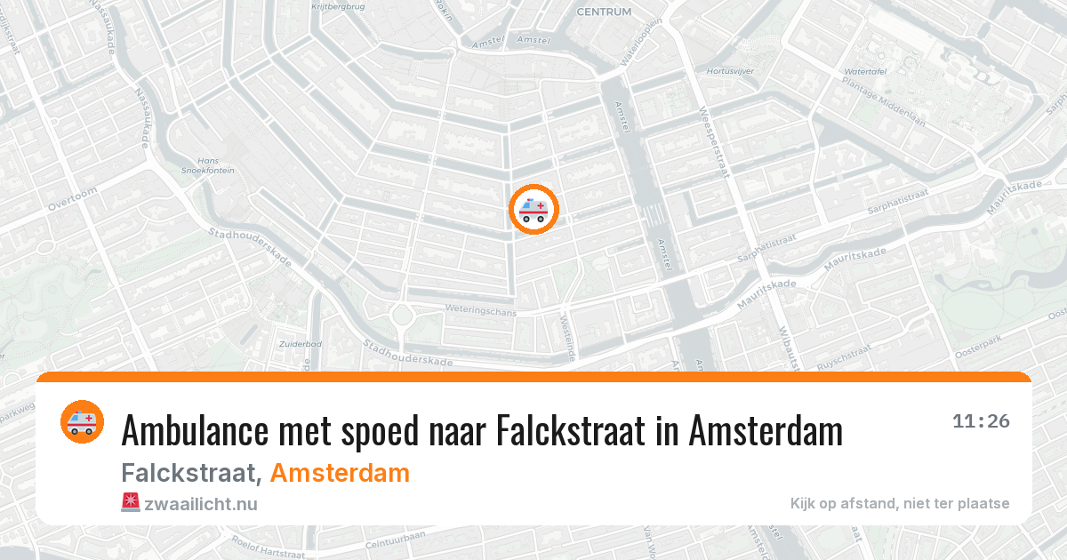 Ambulance met spoed naar Falckstraat in Amsterdam — 15 jul 2026
