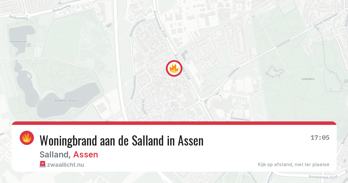 Woningbrand aan de Salland in Assen — 18 mei 2026