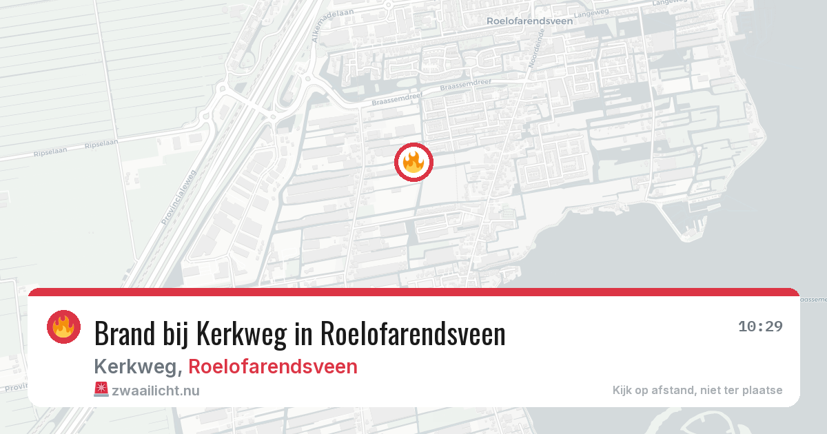 Brand bij Kerkweg in Roelofarendsveen — 30 mei 2026