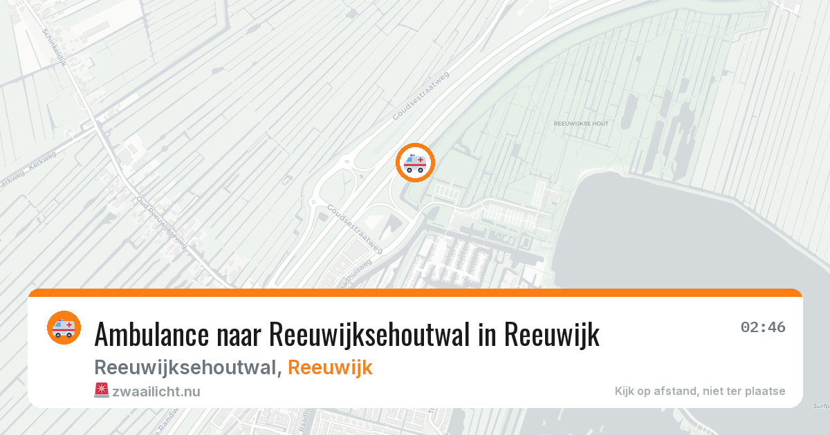 Ambulance naar Reeuwijksehoutwal in Reeuwijk — 31 mrt 2026