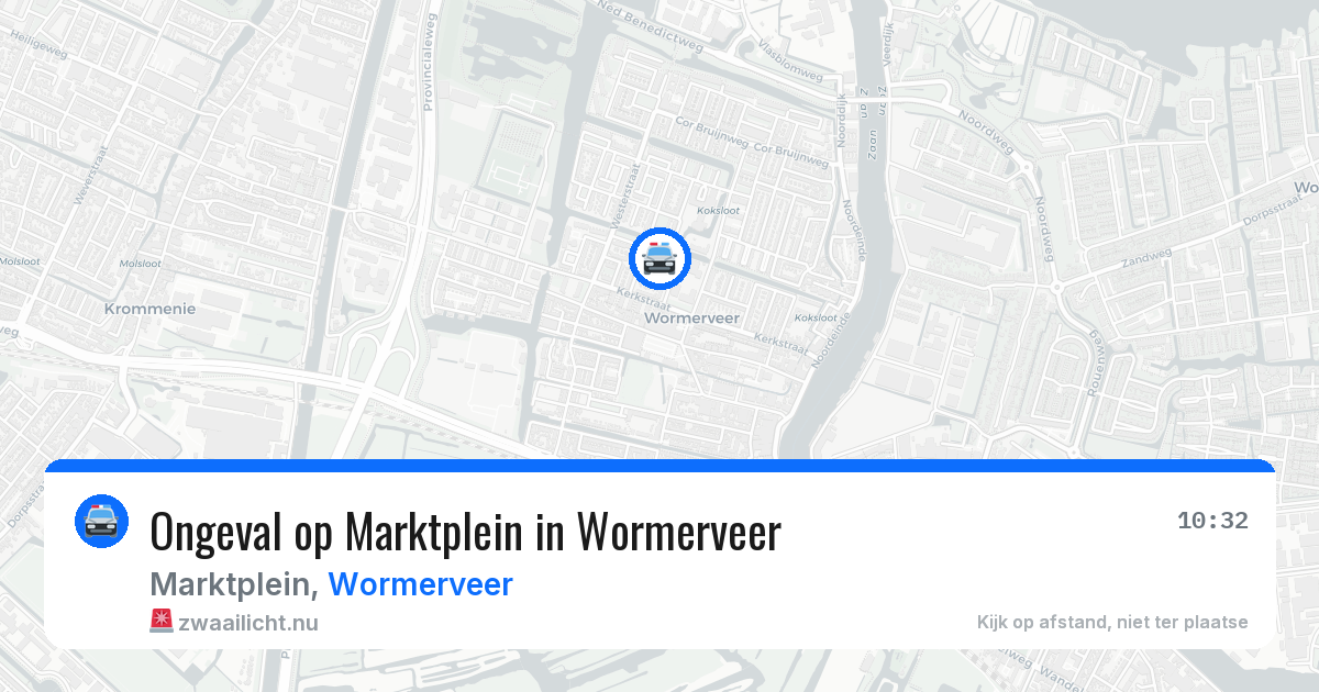 Ongeval op Marktplein in Wormerveer — 11 jul 2026