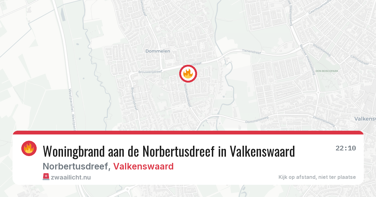 Woningbrand aan de Norbertusdreef in Valkenswaard — 19 mrt 2026