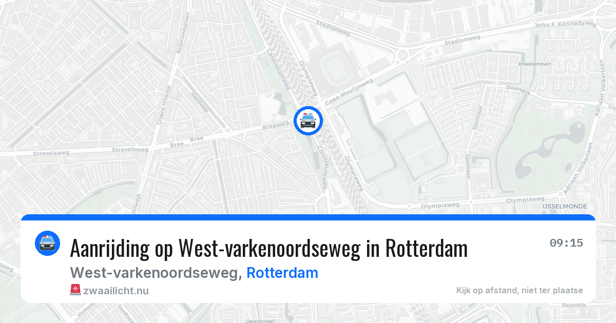 Aanrijding op West-varkenoordseweg in Rotterdam — 20 mrt 2026