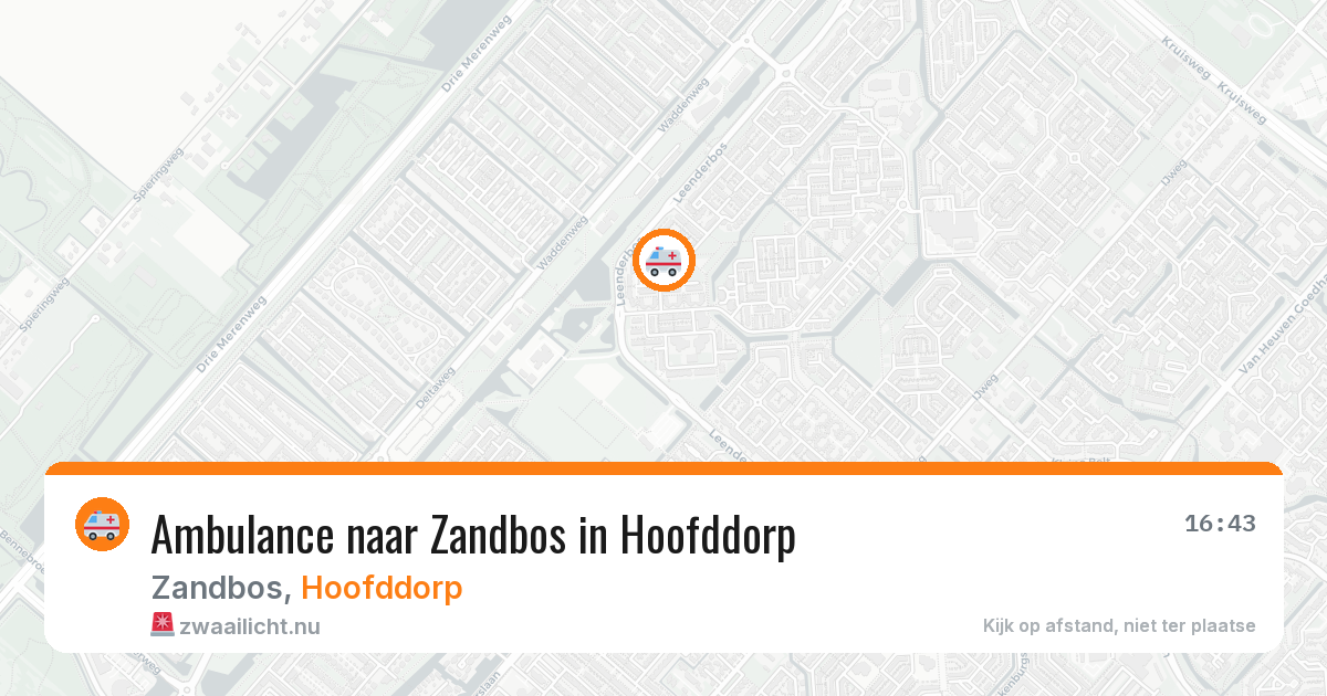 Ambulance naar Zandbos in Hoofddorp — 26 jul 2026