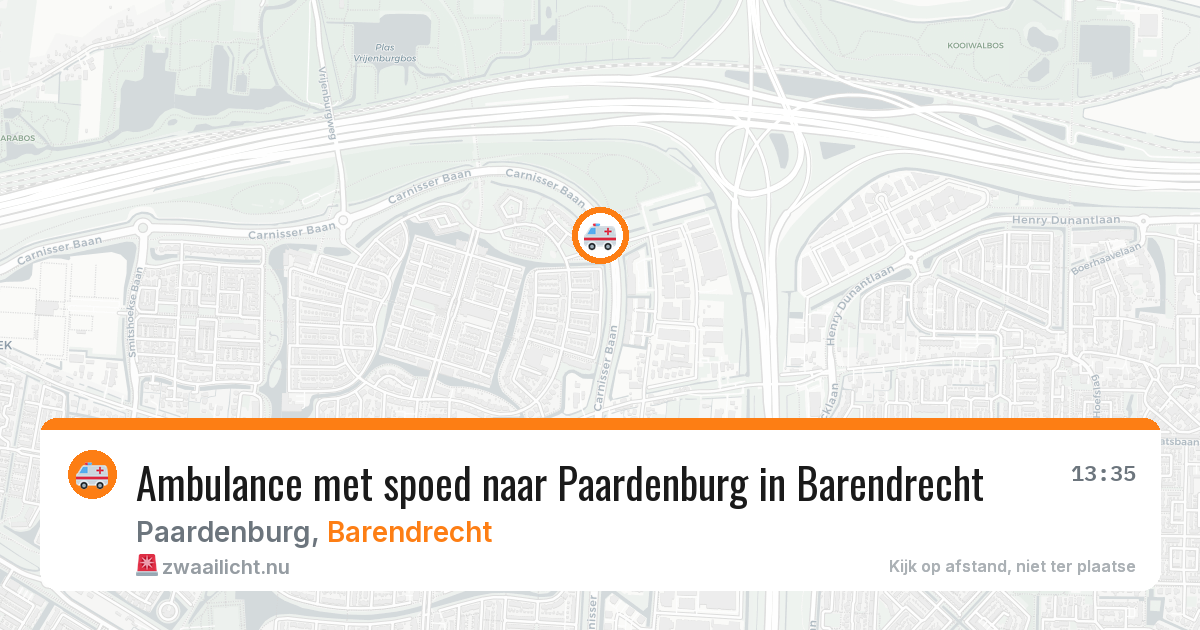 Ambulance met spoed naar Paardenburg in Barendrecht — 21 jul 2026