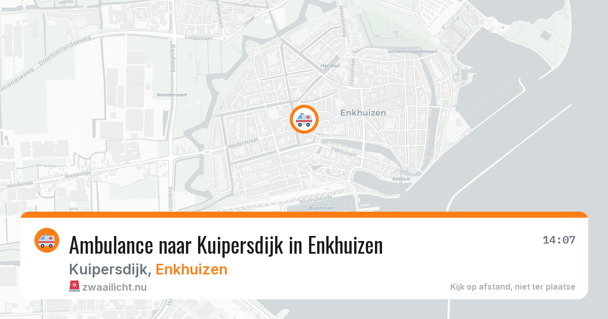 Ambulance naar Kuipersdijk in Enkhuizen — 21 jul 2026
