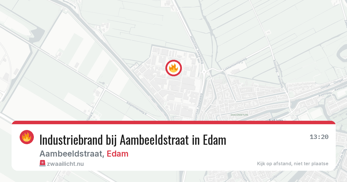 Industriebrand bij Aambeeldstraat in Edam — 30 mrt 2026