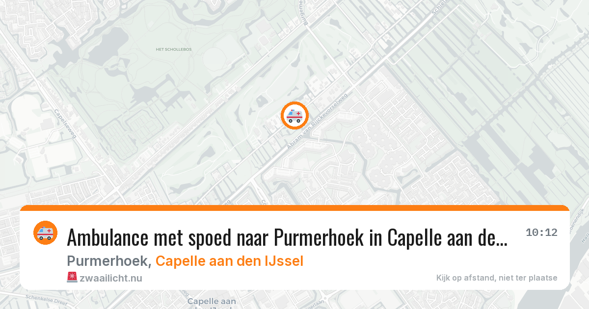 Ambulance met spoed naar Purmerhoek in Capelle aan den IJssel — 6 jun 2026