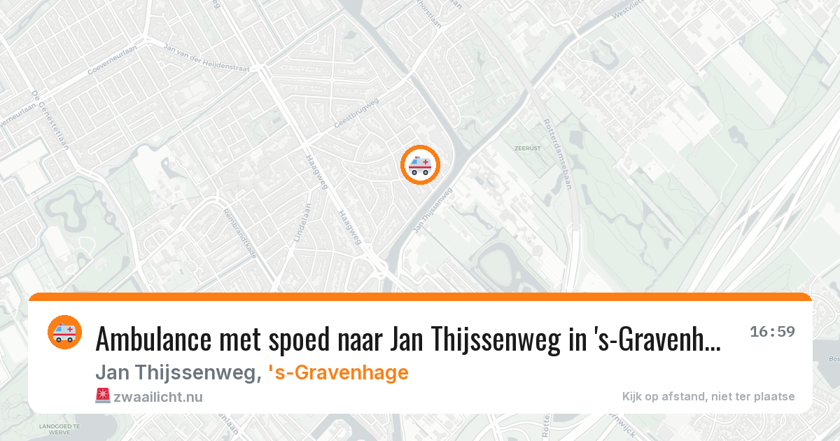Ambulance met spoed naar Jan Thijssenweg in 's-Gravenhage — 30 apr 2026