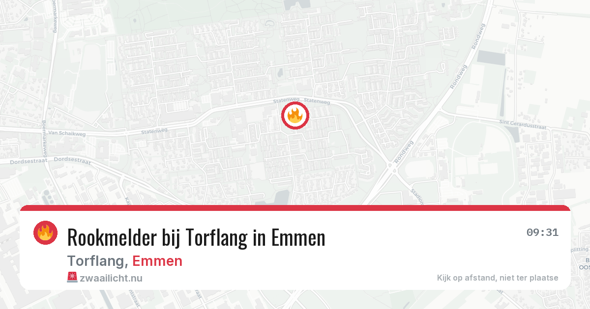 Rookmelder bij Torflang in Emmen — 29 mei 2026