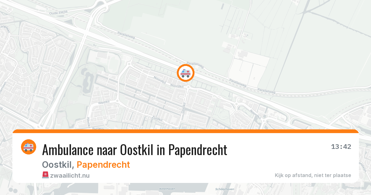 Ambulance naar Oostkil in Papendrecht — 26 jul 2026