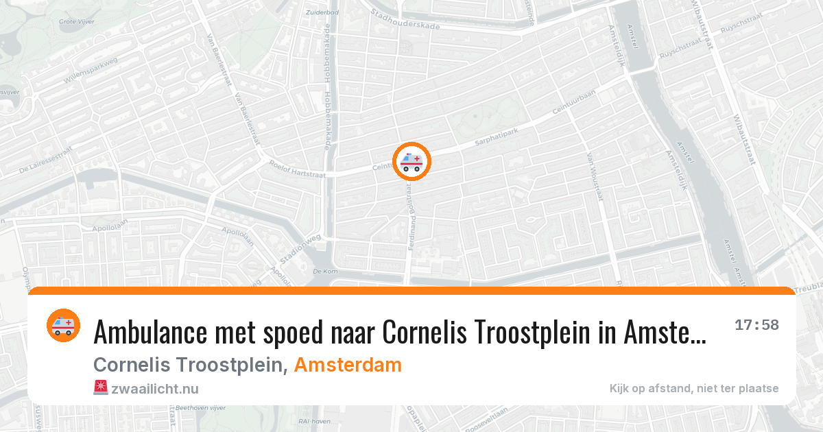 Ambulance met spoed naar Cornelis Troostplein in Amsterdam — 29 mrt 2026