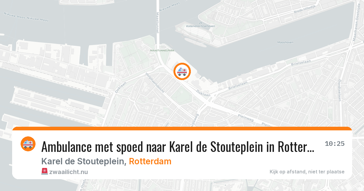 Ambulance met spoed naar Karel de Stouteplein in Rotterdam — 8 jun 2026