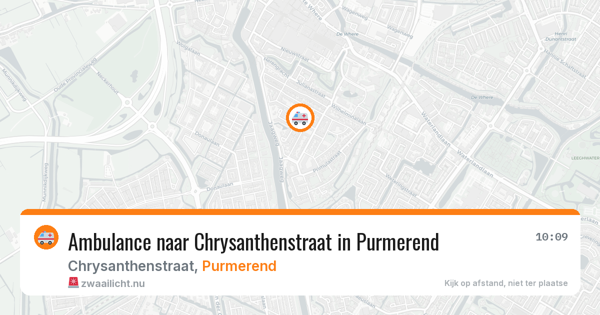 Ambulance naar Chrysanthenstraat in Purmerend — 19 jul 2026