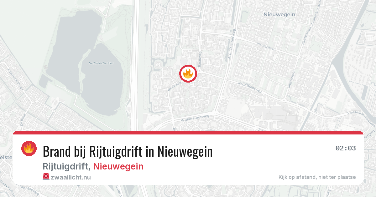 Brand bij Rijtuigdrift in Nieuwegein — 27 apr 2026