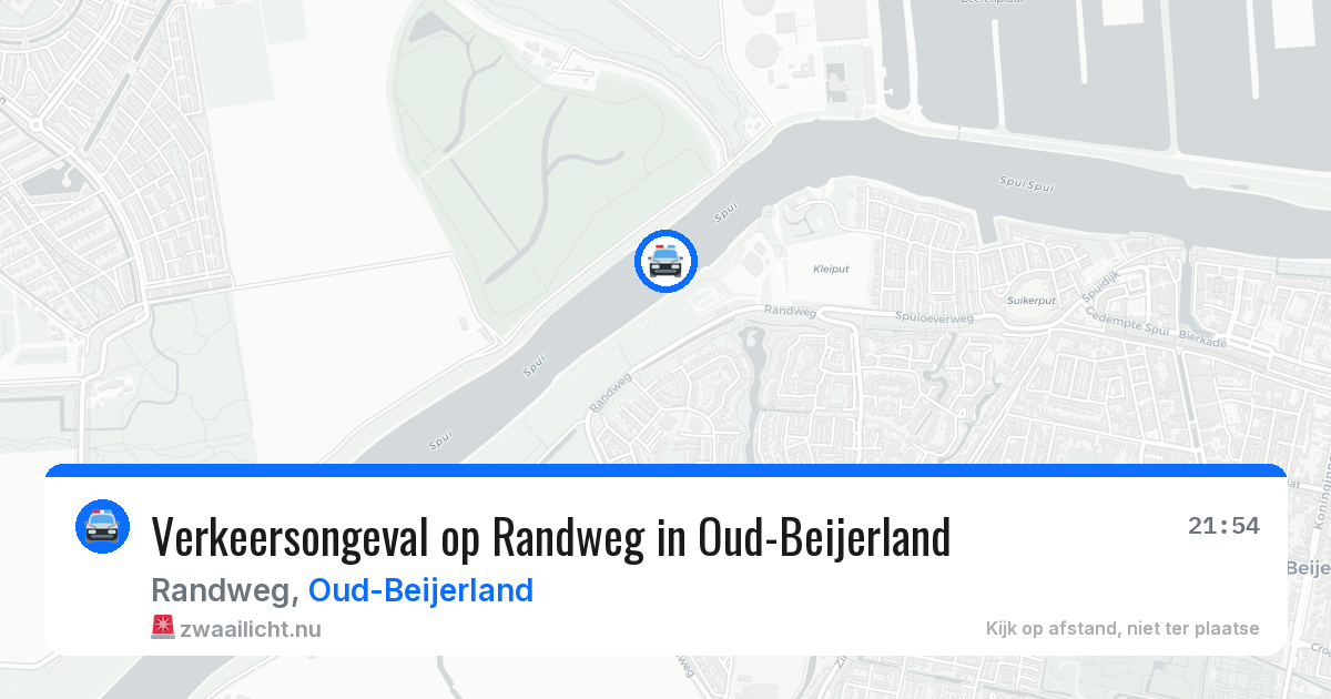 Verkeersongeval op Randweg in Oud-Beijerland — 10 mei 2026