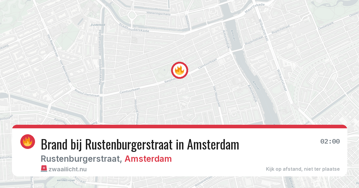 Brand bij Rustenburgerstraat in Amsterdam — 17 jul 2026