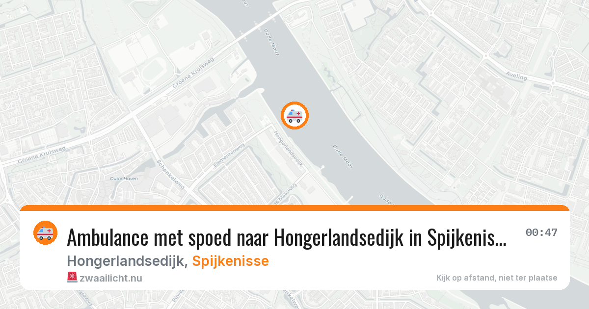 Ambulance met spoed naar Hongerlandsedijk in Spijkenisse — 16 jul 2026