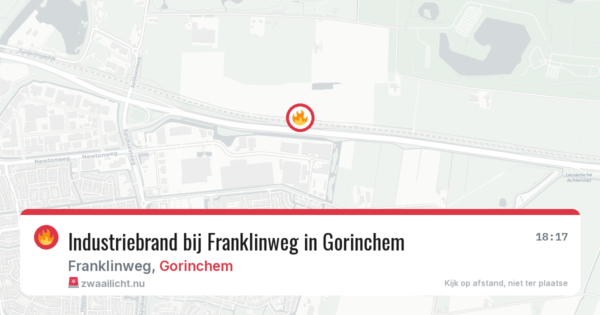 Industriebrand bij Franklinweg in Gorinchem — 1 jun 2026