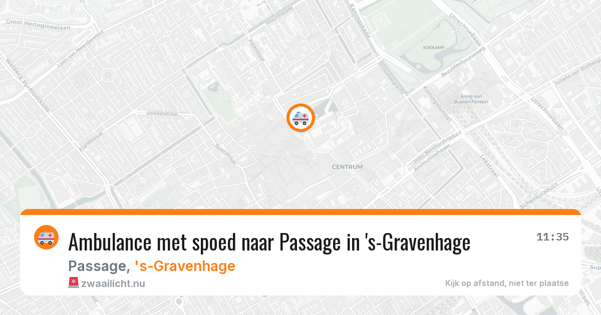 Ambulance met spoed naar Passage in 's-Gravenhage — 25 feb 2026