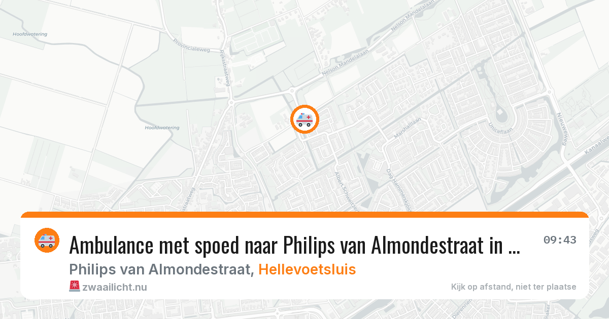 Ambulance met spoed naar Philips van Almondestraat in Hellevoetsluis — 20 mrt 2026