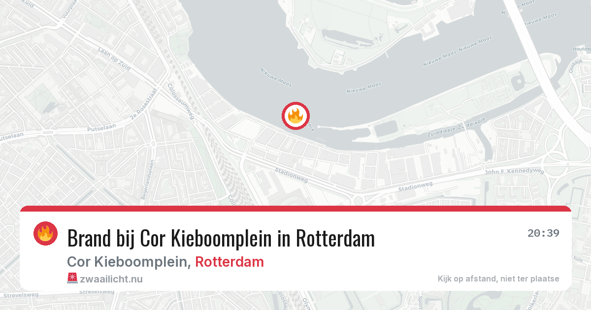 Brand bij Cor Kieboomplein in Rotterdam — 21 mei 2026