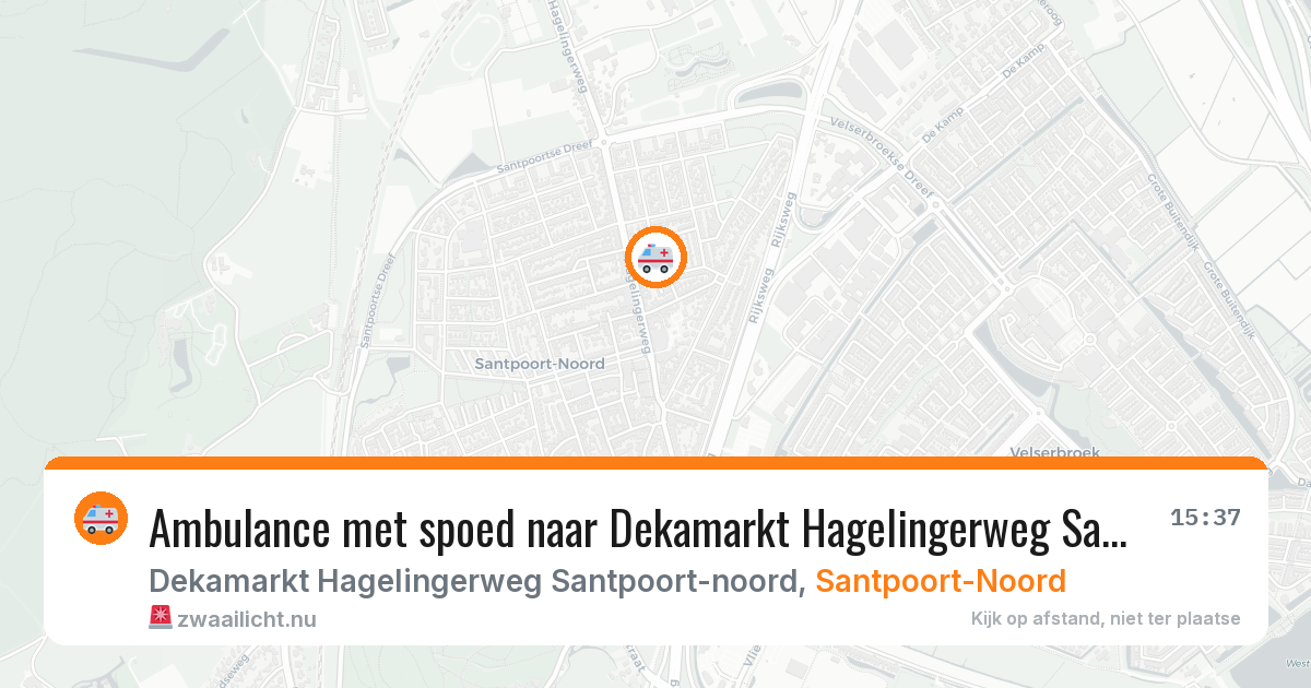 Ambulance met spoed naar Dekamarkt Hagelingerweg Santpoort-noord in Santpoort-Noord — 11 jul 2026
