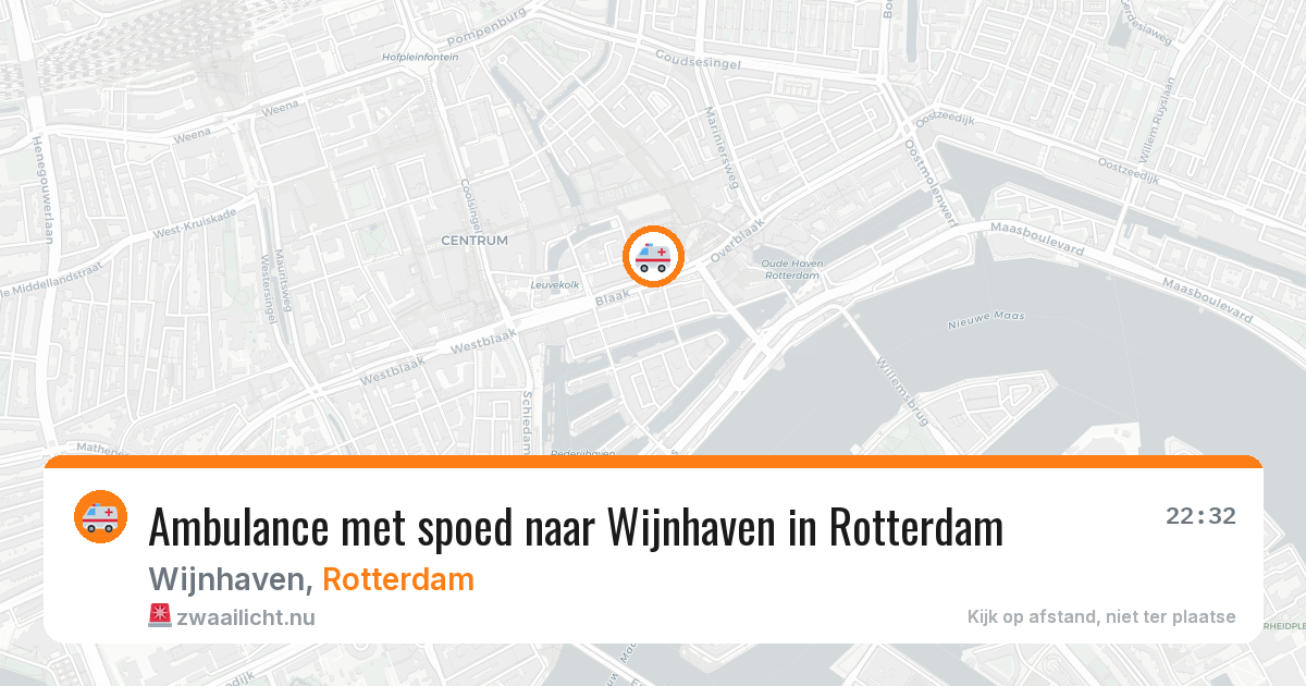 Ambulance met spoed naar Wijnhaven in Rotterdam — 5 jun 2026
