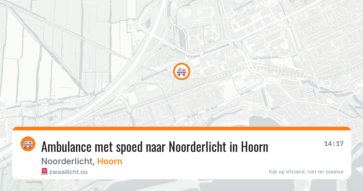 Ambulance met spoed naar Noorderlicht in Hoorn — 21 mei 2026
