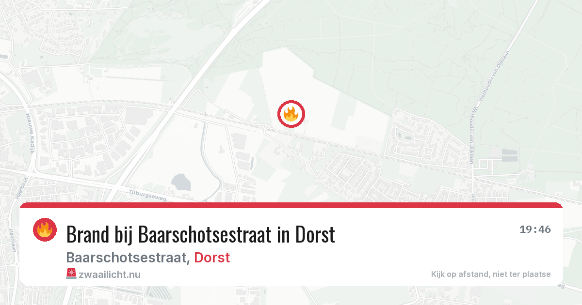 Brand bij Baarschotsestraat in Dorst — 23 mei 2026