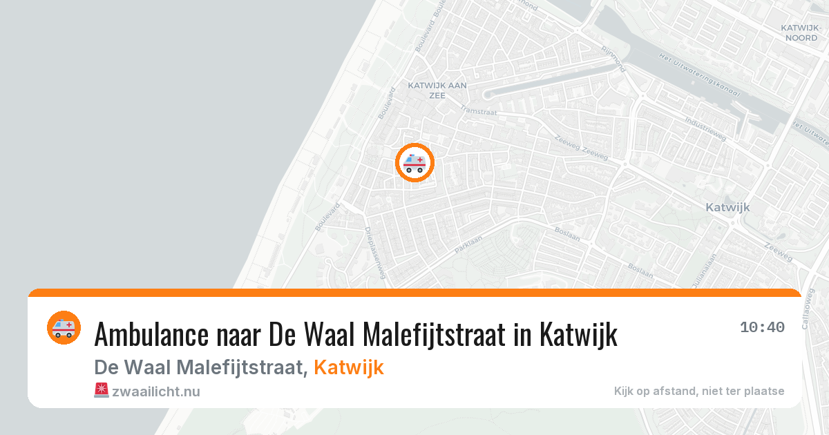 Ambulance naar De Waal Malefijtstraat in Katwijk — 21 feb 2026