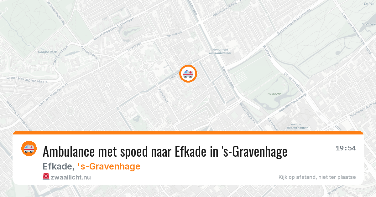Ambulance met spoed naar Efkade in 's-Gravenhage — 4 apr 2026