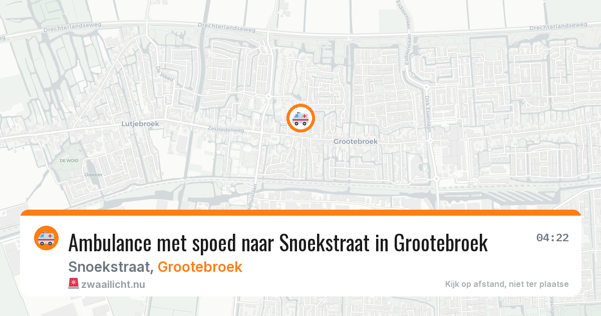 Ambulance met spoed naar Snoekstraat in Grootebroek — 7 apr 2026