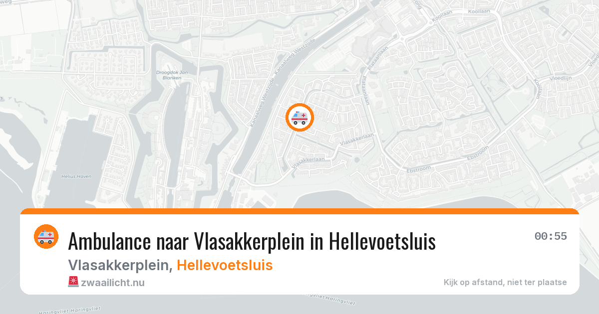 Ambulance naar Vlasakkerplein in Hellevoetsluis — 21 jul 2026