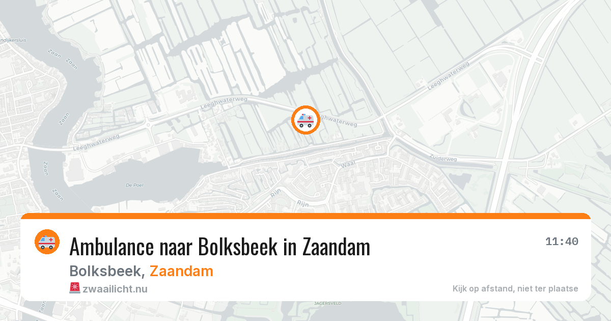 Ambulance naar Bolksbeek in Zaandam — 24 jul 2026