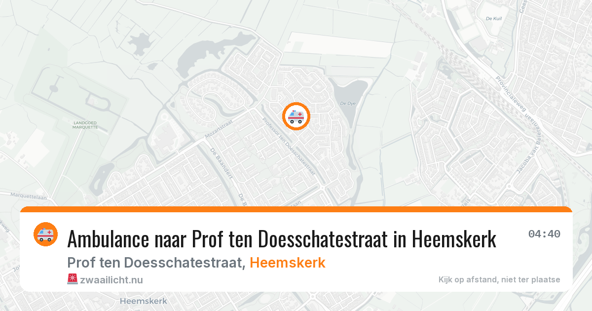 Ambulance naar Prof ten Doesschatestraat in Heemskerk — 21 jul 2026