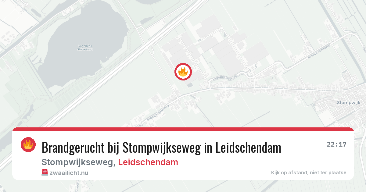 Brandgerucht bij Stompwijkseweg in Leidschendam — 20 apr 2026