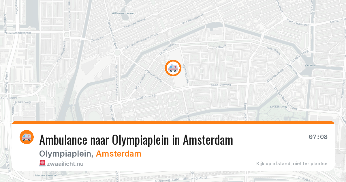 Ambulance naar Olympiaplein in Amsterdam — 16 jul 2026