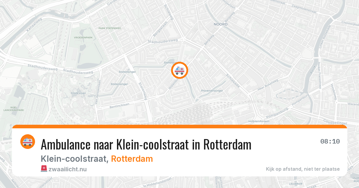 Ambulance naar Klein-coolstraat in Rotterdam — 8 mrt 2026