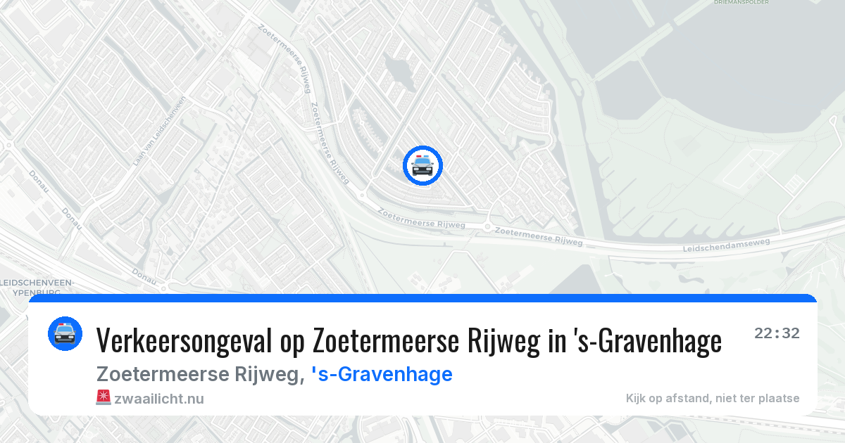 Verkeersongeval op Zoetermeerse Rijweg in 's-Gravenhage — 27 mrt 2026