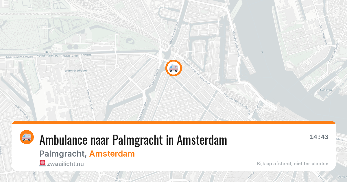 Ambulance naar Palmgracht in Amsterdam — 31 mei 2026