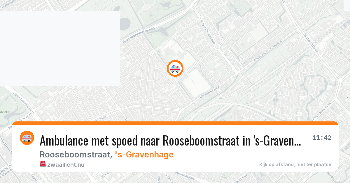 Ambulance met spoed naar Rooseboomstraat in 's-Gravenhage — 10 jul 2026