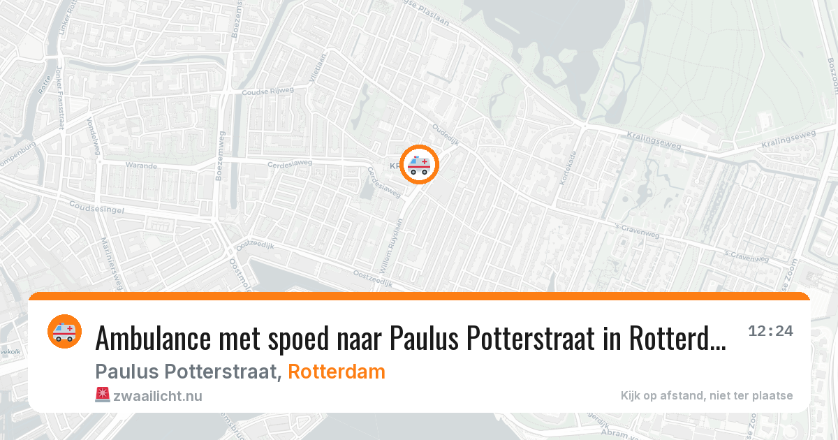 Ambulance met spoed naar Paulus Potterstraat in Rotterdam — 19 mrt 2026