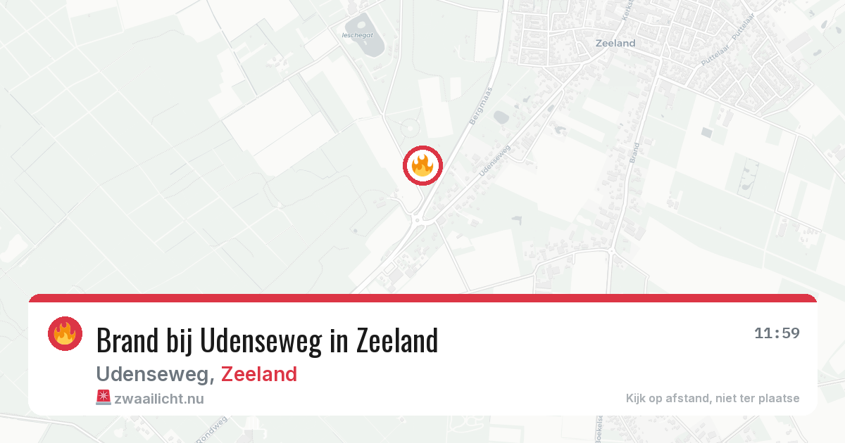 Brand bij Udenseweg in Zeeland — 21 jul 2026