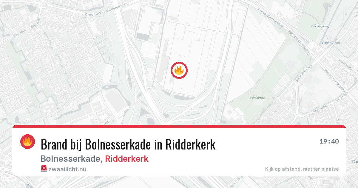 Brand bij Bolnesserkade in Ridderkerk — 21 apr 2026